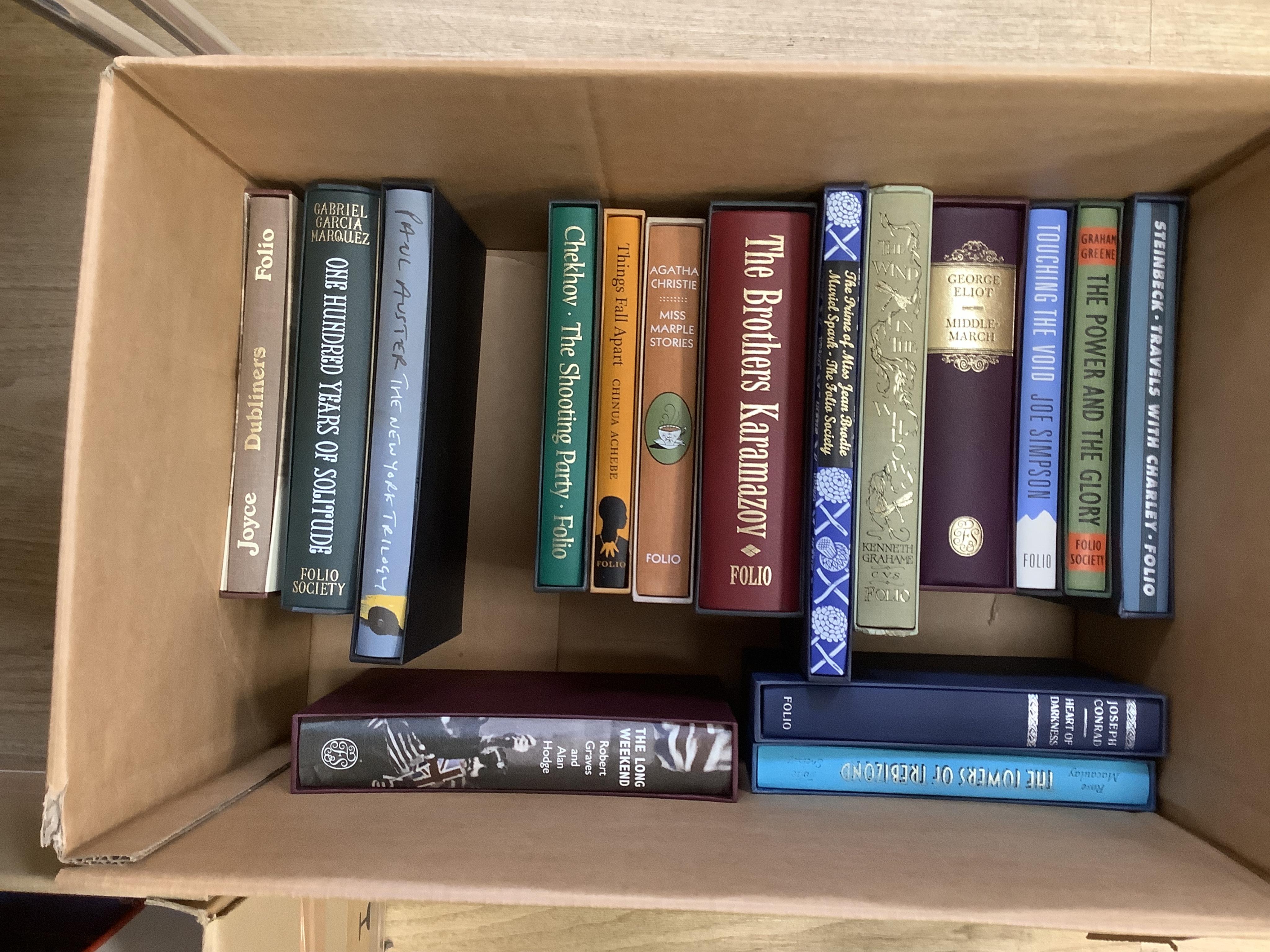 A large collection of folio society books to include T. E. Lawrence, Revolt in the Desert, John Gribbin, History of Western Science and Henry Hobhouse, Seeds of Change